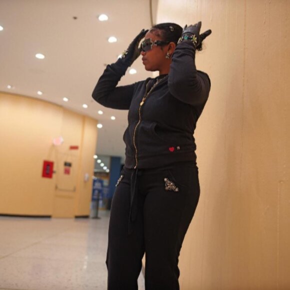 TWISTED HEART AMERICA 3 PIECE SWAVORSKI CRYSTAL Y2K RARE GRAIL VINTAGE MCBLING - Picture 9 of 10